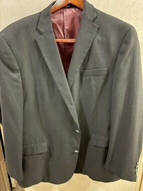 Hart Schaffner Marx Black Two-Button Sport Coat